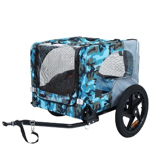 Lyngins Outdoor Foldable Dog Stroller with All-Terrain Wheels, Dog Bike Trailer with Weatherproof Fabric, Pet Bike Trailer Dog Cart for Bicycle - 1 of 4