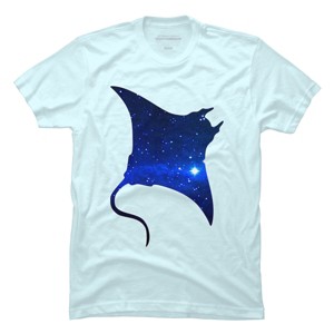 Men's Design By Humans Space Manta Ray By Shrenk T-Shirt - 1 of 3
