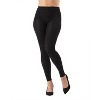 Memoi Women's Mullida Black Fleece Lined Seamless Winter Leggings Black 3X-4X - 4 of 4