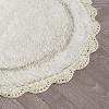 Eloise Crochet Border 100% Cotton Bath Mat  - Beige 24" x 60" - 3 of 4