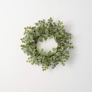 19"H Sullivans Foliage Botanical Mini Wreath, Green - 1 of 3