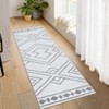 Area Rug Machine Washable Rug Non Slip Non Shedding Indoor Carpet Modern Geometric Low Pile Foldable Stain Resistant Rug for Bedroom Living Room - 3 of 4