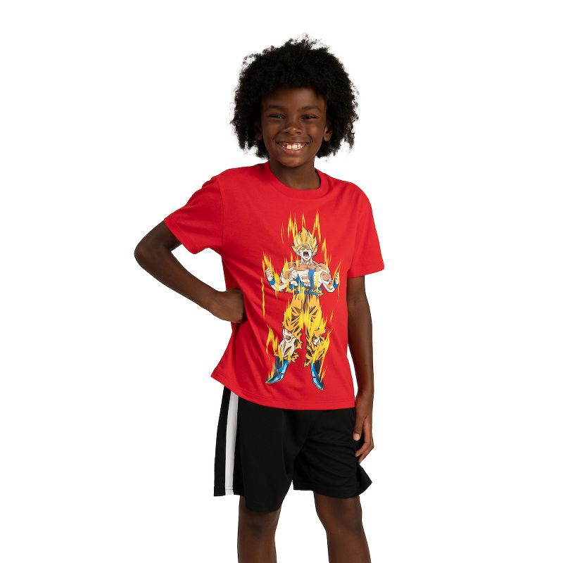 Dragon Ball Z Boys 3-Pack Set - Includes Two Tees and Mesh Shorts, 5 of 7
