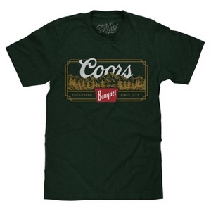 Coors Banquet Beer The Legend Since 1873 Rocky Mountains T-Shirt - Forest Green - 1 of 3
