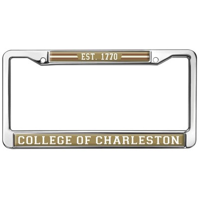 College of Charleston School Logo Full Size Standard License Plate Metal Frame