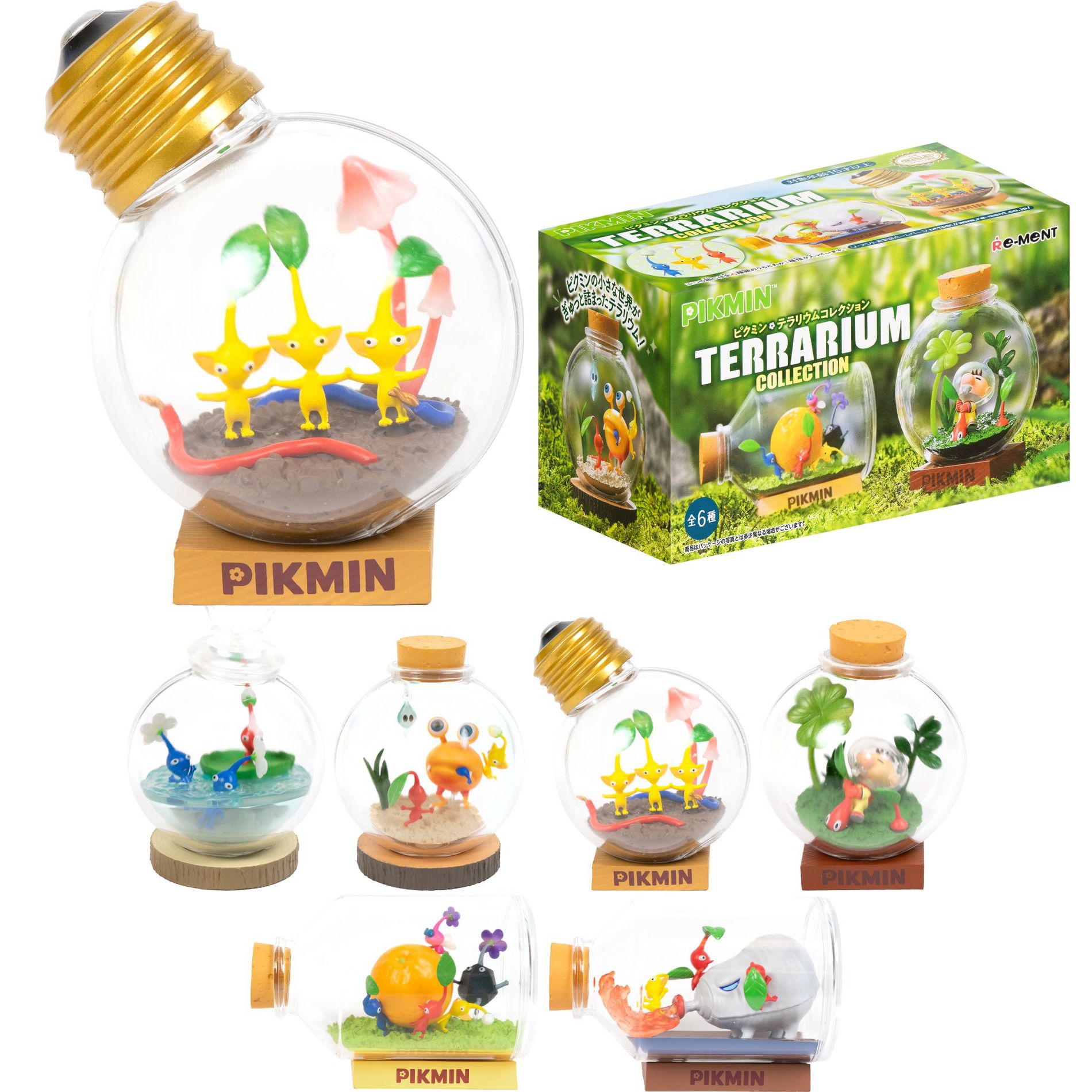 Hamee RE-MENT Nintendo Game Character Pikmin Blind Box Mini Figure Collectible Surprise Toy Terrarium Collection 1