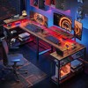 Bestier 42" Reversible L-Shaped Gaming Desk with Power Outlets LED Lights and Monitor Stand &Storage Shelves & Hooks for Bedrooms & Home Offices - 2 of 4