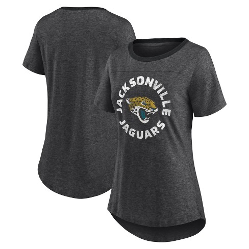NFL Jacksonville Jaguars Women's Roundabout Short Sleeve Fashion T-Shirt - S