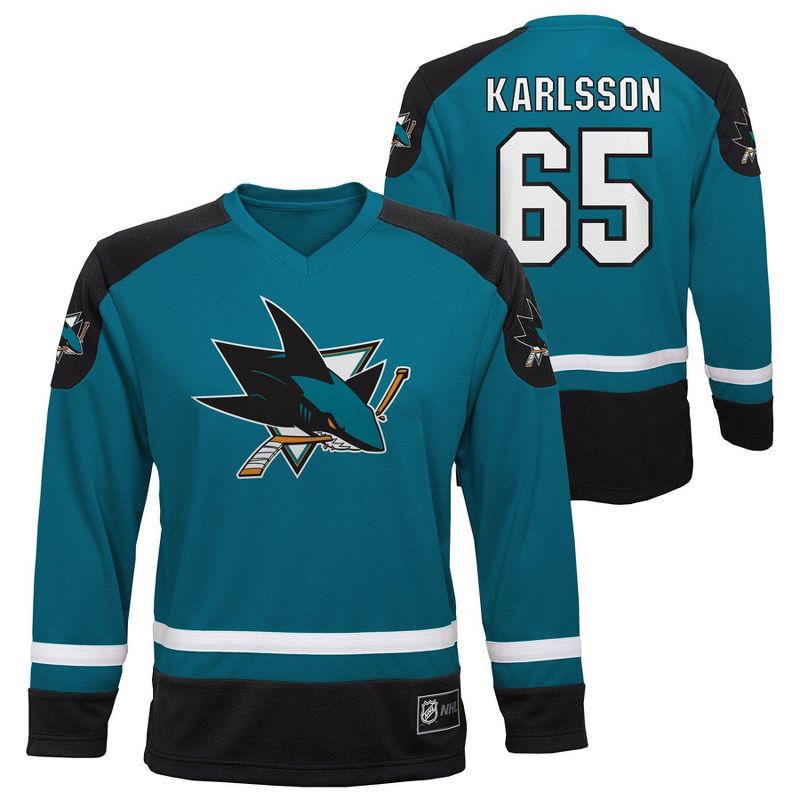 NHL San Jose Sharks Boys' Karlsson Jersey, 1 of 4