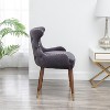 Roundhill Furniture Lindale Contemporary Velvet Upholstered Nailhead Trim Accent Chair, Gray - 3 of 4