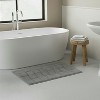 Knightsbridge Stylish And Comfortable All Season Traditional New Tile Design Cotton Bath Rug 24" X 40" Silver - 2 of 4
