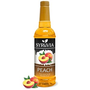 Syruvia Peach Syrup - 25.4 fl oz. Premium Flavoring Syrup For Coffee - 1 of 4