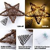 Aoibox Rattan Star Christmas Tree Topper 1 pack Rustic Farmhouse Style 10 inch x 11.81 inch with 50 Warm LED Lights Indoor Decor - 3 of 4