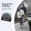 JANSNO Lightweight Folding Steel Ladder with Anti-Slip Pedals and Safety Handle, for Home, Kitchen, Office Use - 3 of 4