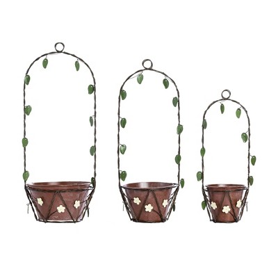 Transpac Mini Wire Plant Holders Set of 3 Home Decorations Spring