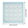INSPIRE CHIC Women's Floral Stripes Printed Square Cotton Blended Gauze Neck Scarves 1Pc - 3 of 4