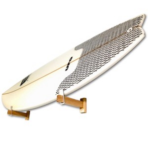 StoreYourBoard Timberlake Surfboard Display | Minimalist Wood Rack | Holds 20 lbs - 1 of 4