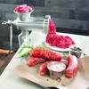 Meat Grinder w Tabletop Clamp & 2 Cutting Disks, Cast Iron Heavy Duty Sausage Maker & Manual Meat Mincer- Homemade Burger Patties, Ground Beef & More - 2 of 4