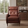 Art Leon Mid-century Recliner, Faux Leather Lounge Chair with Wood Chair Legs - 3 of 4