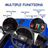 12V Kids Ride on Car with Remote Control, Electric Ride on Toy, 4 Wheel Vehicle with Spring Suspension, Battery Display, LED Lights, Music - 4 of 4