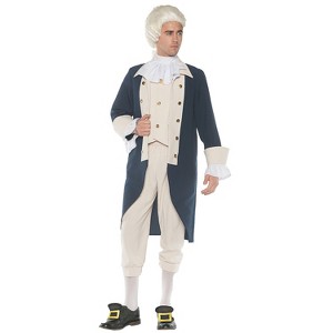 Underwraps Costumes Mens Colonial Founding Father Costume - Large/X Large - Blue - 1 of 1