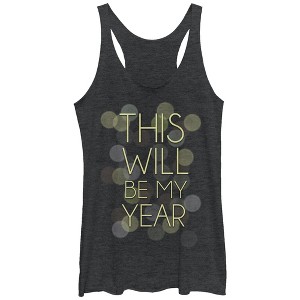 Women's CHIN UP This Will Be My Year Racerback Tank Top - 1 of 3