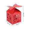 Unique Bargains Durable Paper Hollow Design Bright Color Elegant Appearance Gift Box 2"x2"x3.1" 25 Packs - 2 of 4