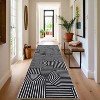 Modern Rainbow Striped Area Rug, Washable Stain-Resistant Non-Slip Throw Carpet for Living Room, Bedroom, Dining Room & Office - 2 of 4
