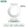 Unique Bargains 304 Stainless Steel Self-Adhesive Round Durable Faucet Escutcheons 4 Pcs - 3 of 4