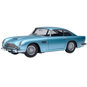 Aston Martin DB5 RHD (Right Hand Drive) Caribbean Pearl Blue Metallic 1/18 Model Car by Autoart - 1 of 4