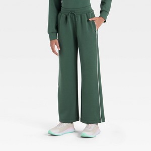 Girls' Airy Sleek Wide Leg Pants - All In Motion™ - 1 of 3