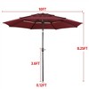 Yaheetech 10ft Patio Umbrella with 8 Sturdy Ribs for Outdoor - 3 of 4