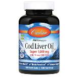 Carlson - Cod Liver Oil Gems, Super 1000 mg, 250 mg Omega-3s + A & D3, Norwegian, Wild Caught