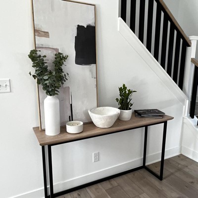 Hidden Hills Mixed Material Console Brown - Threshold™ Designed With ...