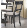 Simple Relax Set of 2 Linen Upholstered Side Chairs in Weathered Gray and Light Brown - 2 of 4