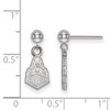 Black Bow Jewelry 14k White Gold Purdue Boilermakers NCAA Dangle Earrings - 2 of 3