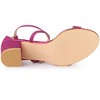 Allegra K Women's Breezy Glitter Opened Toe Crisscross Strap Chunky Sandals - 4 of 4