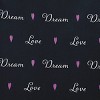 16"x16" Valentine's Day Love Dream Square Throw Pillow Black - e by design: Indoor Polyester Twill, Quote Pattern, Sewn Seam Closure - 2 of 4