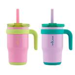 Reduce 14oz 2pk Coldee Kids' Mugs with Spill-Proof Straw