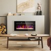 NAYSAYE Wall Mounted Fireplace with Realistic Flame for Living Room or Bedroom Decor, Black, 40"*6.2"*17.7" - 2 of 4
