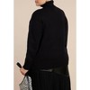 ELOQUII Faux Leather Pocket Turtleneck Sweater - 3 of 4