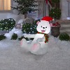 Gemmy Christmas Airblown Inflatable Polar Bear, 3.5 ft Tall, Multicolored - 2 of 3