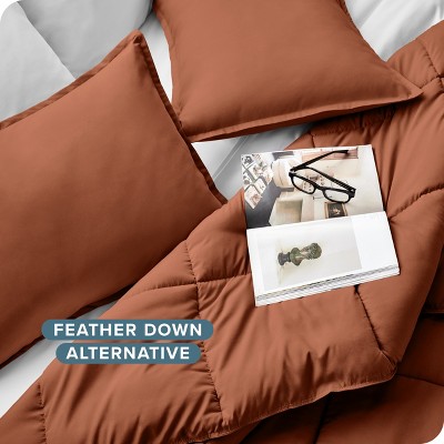 Terracotta Queen Down Alternative Microfiber Comforter Set