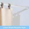 Spring Tension Curtain Rod White 2Pack Adjustable Length 53 - 98 Inch Diameter 0.86 Inch Self Extending Hanging on Doors White - 2 of 4