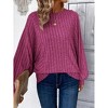 Womens Batwing Long Sleeve Shirts Fall Fashion Crewneck Tunic Tops Dressy Casual Loose Fit Lightweight Sweaters - 2 of 4