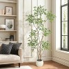 Artificial Tree with Pot, Large Fake Plant for Living Room, Office, Patio, Bathroom, Easy-Care Indoor/Outdoor Decor - 2 of 4