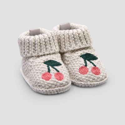 Baby Girls' Cherry Knitted Bootie 