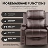 COMHOMA Swivel Rocker Recliner Chair with Heat and Massage, PU Leather Rocking Sofa Home Recliner for Living Room Home Theater Office - 4 of 4
