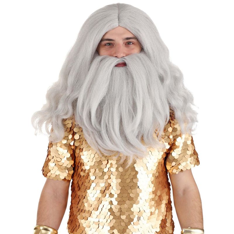 HalloweenCostumes.com   Men  King Triton Wig and Beard Kit for Adults,, 1 of 6