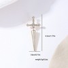 Anna-Kaci Women's Swords Drop Earrings with Crystals - 4 of 4